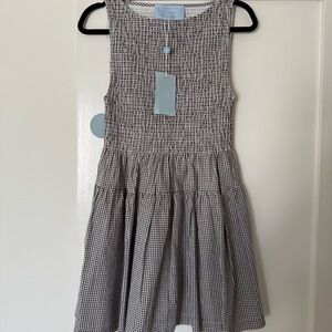 Black and White Gingham Sleeveless Dress